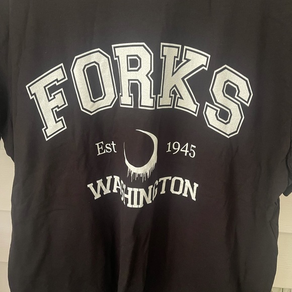 Twilight Forks Washington t shirt large black new - Picture 2 of 4